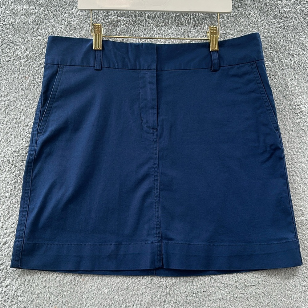 VINEYARD VINES by Shep & Ian  Navy Blue Cotton Twill Utility Skirt Size 8